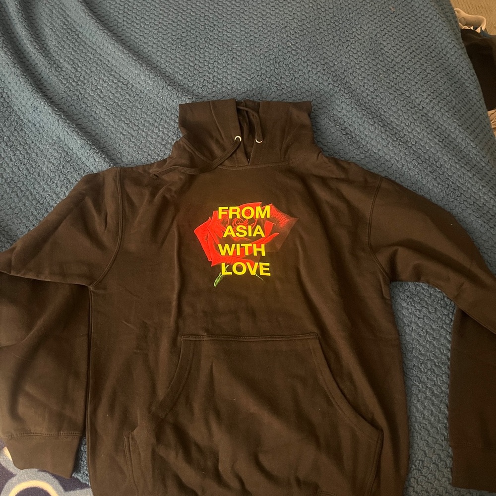 Anti Social Social Club Black Hoodie with Red and Yellow Print